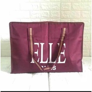 TARPAULIN BAG/ ELLE MARKET SACK BAG WIDE MEDIUM WALLET JUTE BAG SIZE 48X35X23CM