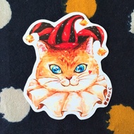 小丑貓 撲克牌 貼紙