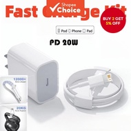 Fast Charge Kit PD 20W International Charger + 1M C-L Cable Support All Series ip 5～14 Pro Max Pad