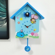 Cuckoo Alarm Clock Children Cartoon Creative Wall Clock Bedroom Bird Decorative Clock Guo Gong Timekeeping Clock Swinging