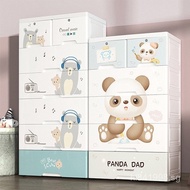 Plastic Children's Storage Cabinet Cartoon Toy Box Cabinet Storage Cabinet Drawer Storage Organizer 