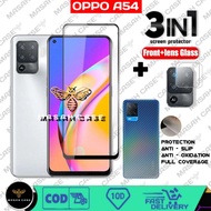 3IN1 TEMPERED GLASS COLOR OPPO A95(4G) A54(4G)/A74(4G)/A74(5G) BONUS CAMERA LENS+GARSKIN CARBON
