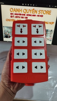 Ổ cắm điện đa năng Nival chịu tải cao 6000w 8 lỗ cắm lõi sứ chống cháy ổ cắm không dây cao cấp