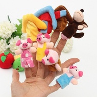 8pc New Three Little Pigs Finger Puppets Kids Educational Hand Toy Story Toy for Boy Girl