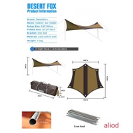 🔥Ready stock🔥 Desert Fox 5-8 Person 5.5x5.6m Large Camping Tarp Flysheet.