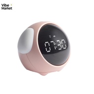 นาฬิกาปลุก LED Emoji พร้อมจอแสดงอุณหภูมิ - ไฟกลางคืนชาร์จ USB มัลติฟังก์ชั่น