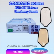 401544 - Convatec SurFit 45mm 10's Natura Urostomy Pouch with Accuseal Tap, Standard Transparent Sur