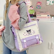 Cram School Messenger Bag Junior High School Student Kuromi Girl Canvas School Bag Girl Primary Scho