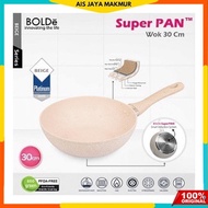 Bolde super pan granite 30cm/wok pan bolde /wajan bolde/wok pan bolde