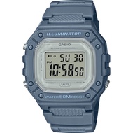 Casio Digital นาฬิกาข้อมือผู้ชาย/ผู้หญิง สายเรซิน รุ่น W-218H ของแท้ ประกัน CMG