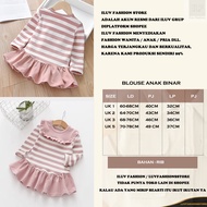 IL- Binar Plain Striped Girls' Blouse Girls Blouse Kids Blouse | Girls' striped Blouse