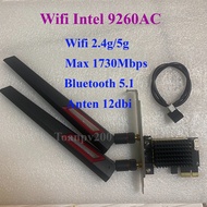 Wifi intel AC 9260 1730Mbps bluetooth 5.1 with PC desktop Pcie slot