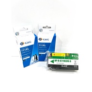 G&G HP 711B 711 3WX02A 3WX01A 3WX00A CZ130A CZ129A Black Ink Cartridge 2-Pack Designjet T120 T520 T5