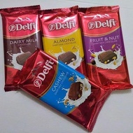 DELFI COKLAT BAR 125 GRAM 1 BOX ISI 10 / MEDE - ALMOND - FRUIT NUT - DAIRY MILK