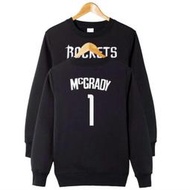 💖Tracy McGrady長袖棉T恤上衛衣💖NBA火箭隊Nike耐克愛迪達T-Mac運動籃球衣服圓領大學T男664