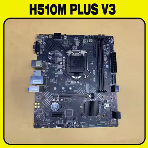 H510M PLUS V3 mATX Mainboard Supports LGA 1200 Socket i9-10900K i7-10700K i5-10600K 10400F 2xDDR4 1x