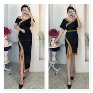 DRESS SPLIT BIDAYUH BORNEO FREE SIZE READY STOCK