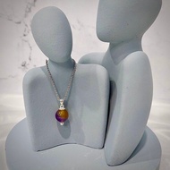 天然紫黃玉髓項鏈