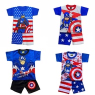 Captain america boy's suit/boy's clothes, children's clothes 2 years - 10 years old/short suit