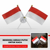 MERAH Indonesian flag, cross flag for car windows, doors, red and white flag decorations