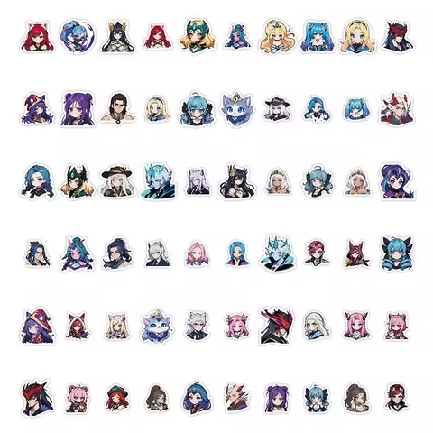 10/60PCS League of Legends Cute Game Characters Cartoon Waterproof Stickers Decoration Notebook Mobi