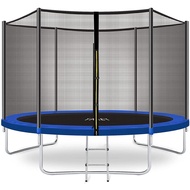 YAKEY Trampoline 10FT 12FT 15FT Recreational Trampolines with Safety Enclosure Net, ASTM Approved Co
