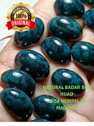 NATURAL BATU CINCIN BADAR BESI HIJAU NEMPEL DI MAGHNIT WARNA BACAN JUAL LOSTONE HARGA BIJIAN