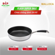 Malloca SA-02 Stainless Steel Pan - Durable 304 Stainless Steel Pan, Easy to Clean, Easy to Clean, D
