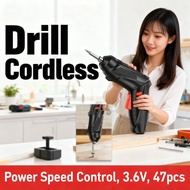 Power Tool Drill Dril Screwdriver 3.6V Cordless Battery High-Speed Electric 47pcs