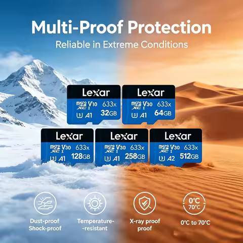 Lexar MicroSD Card with SD Adapter for Android Smartphone Tablet Storage Expansion A1 App Performanc