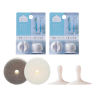 日本MARNA 吸盤式牙刷架+清潔海綿附吸盤4件組(任選組合)