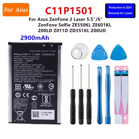 Brand New Battery C11P1501 2900mAh For ASUS ZenFone2 Laser 5.5"/6" zenfone selfie ZE550KL ZE601KL Z0