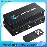 Ultra HD 8K 60HZ 5-Port -Compatible Switcher Splitter Supports 4K@ 120Hz, 8K@ 60Hz for /4/3, TV Proj