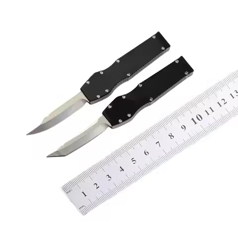 Glory V Mini Pocket Knife Tanto Drop D2 Blade Single Action Tactical Folding Fixed Blade Knife Fishi