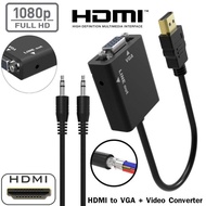 1080P HDMI to VGA + Video Converter Adapter HD Cable Audio Output HDMI2VGA with audio cable