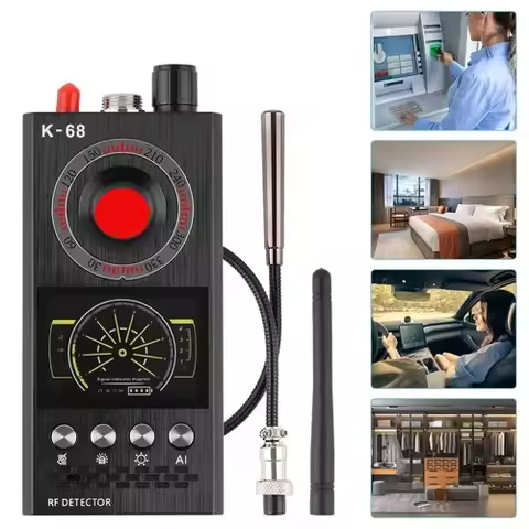 K68 Hidden Camera Detectors , Mini Camera detector, Spy Gadgets Bug and gps Detector, Security Camer