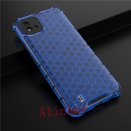 Realme C11 2021 Case Hard Honeycomb Clear Shockproof Phone Casing Realme C11 2021 RealmeC11 Back Cov