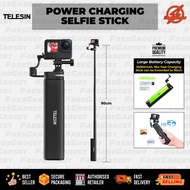 POWER CHARGING SELFIE STICK (TELESIN) FOR GOPRO / INSTA360 / DJI / AKASO / SJCAM
