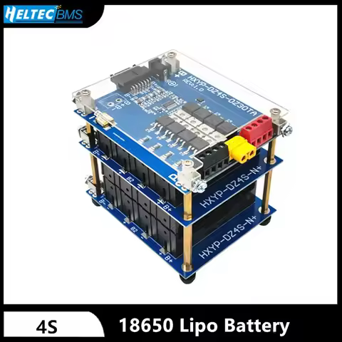 DIY 16V 4S Power Wall Battery Holder 18650 Battery Pack with 4S 30A BMS 4S1P 4S2P Battery box/storag