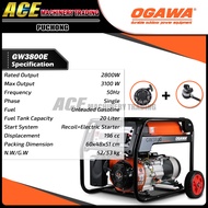 OGAWA GW3800/GW3800E Professional Gasoline Generator Petrol Genset With Wheels 2800W 20L Fuel Tank