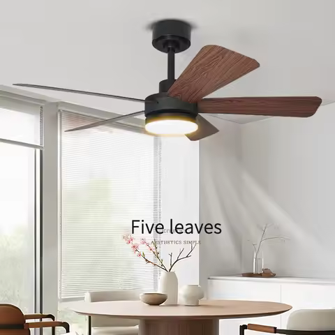 52 in 132cm Silent Ceiling Fan Light, Modern and Simple Restaurant Electric Fan, Household with Ligh