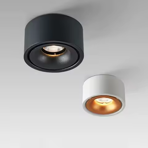 Dimmable LED Surface Mounted Downlight COB Spotlight Ceiling Light 7W 10W 12W 15W Round Surface Moun