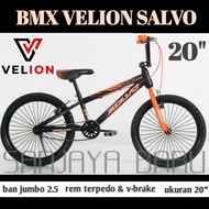 SEPEDA BMX 20 VELION FRAME BESI SPOKE MOTOR BAN JUMBO 2.40 ANAK COWO LAKI