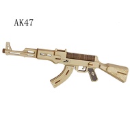 TOP★Tự làm thủ công lắp ráp súng đồ chơi AK47carbines súng gỗ mô hình 3D ghép hình câu đố giáo dục đ