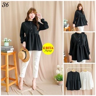 Korean STYLE Long Sleeve Ruffle GAUDII Top
