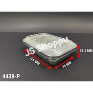 MYCHEF 4438-P Aluminium Foil Tray with Clear Lid (5 sets ±) / Bulat / Round / Foil Tray 4438 - P