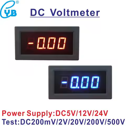 YB5135B LED Digital Voltmeter DC 200mV 2V 20V 200V 500V Voltage Meter Volt Panel Tester Volt Gauge V