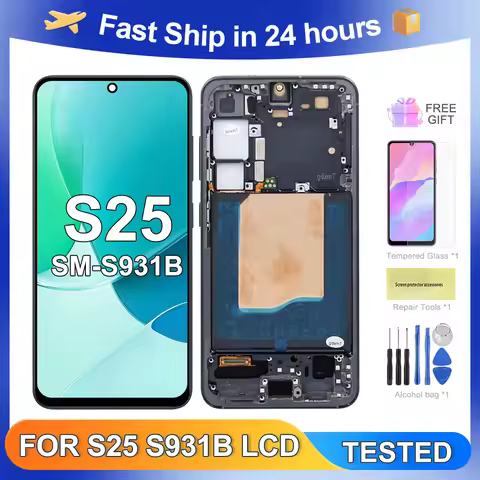 For Samsung S25 S931B S931U S931W S931N S931E Tested S25 LCD Display Touch Screen Digitizer Assembly