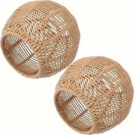 1/2pc Modern Woven Basket Pendant Light Shade - Home, Restaurant, Cafe And Tea House Decoration Wove