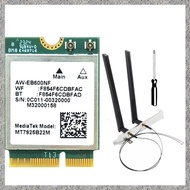 MT7925 WIFI 7 Card MT7925 WIFI 7 Card with Antennas M.2 Triple Band BT5.3 WiFi Card Adapter
